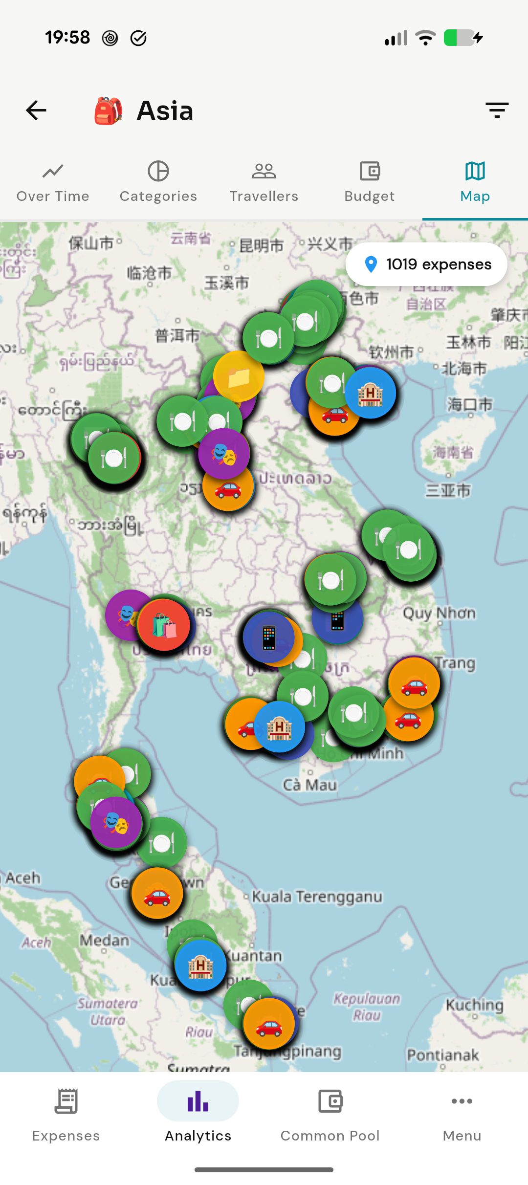 Mapa Geográfico de Despesas